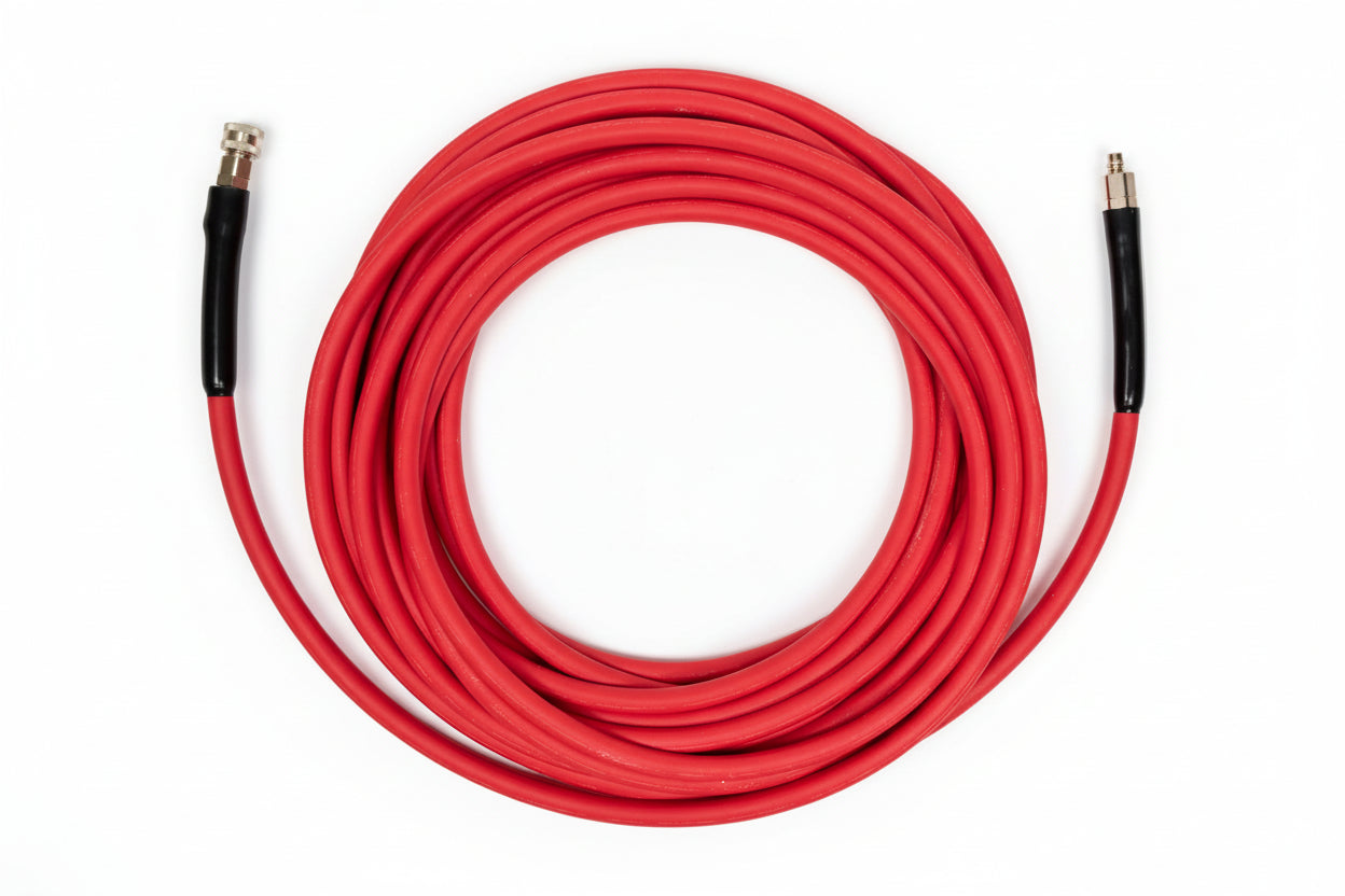 Hood cleaning foamer hose with connectors