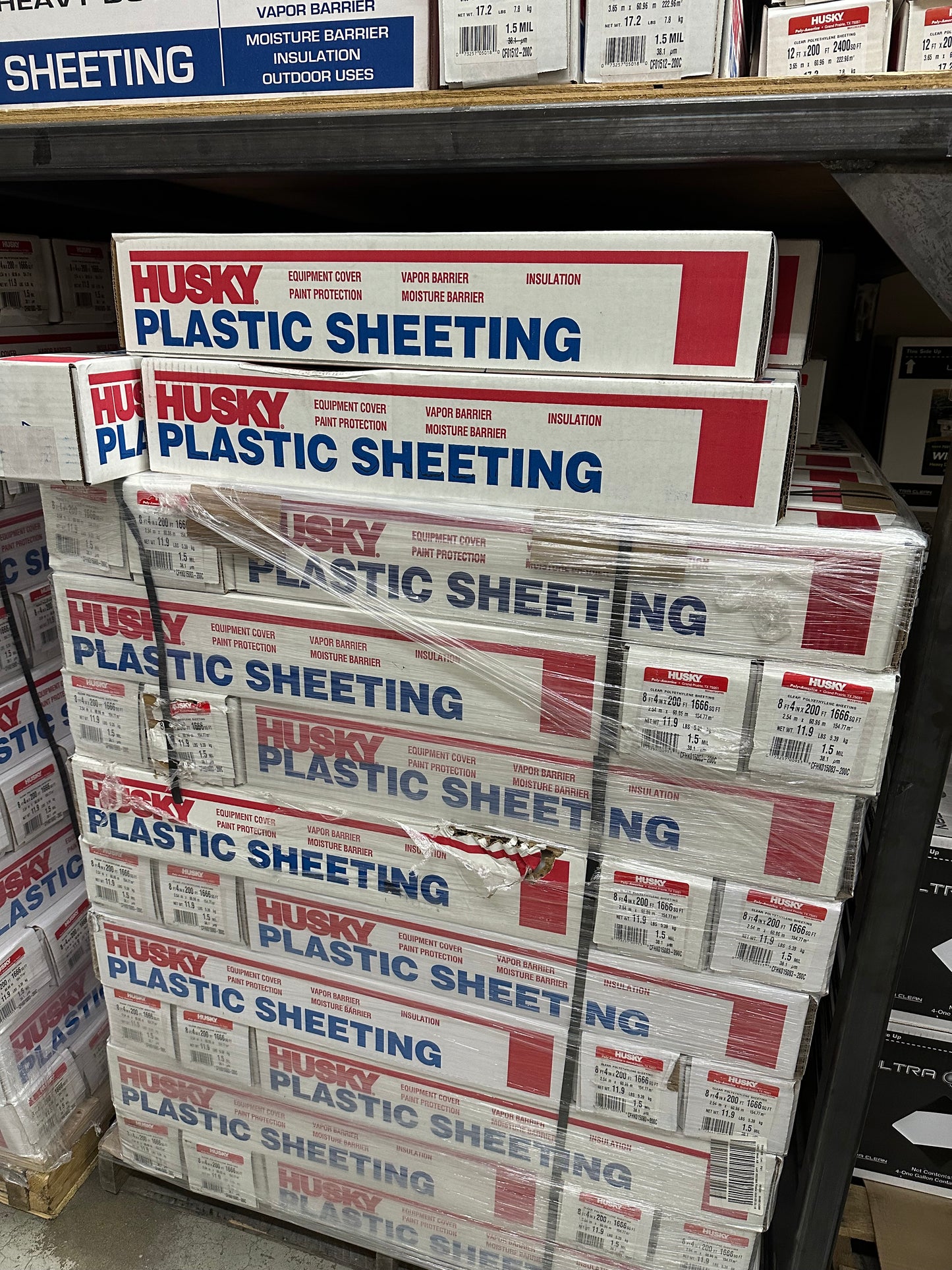 Plastic sheeting for hood cleaners