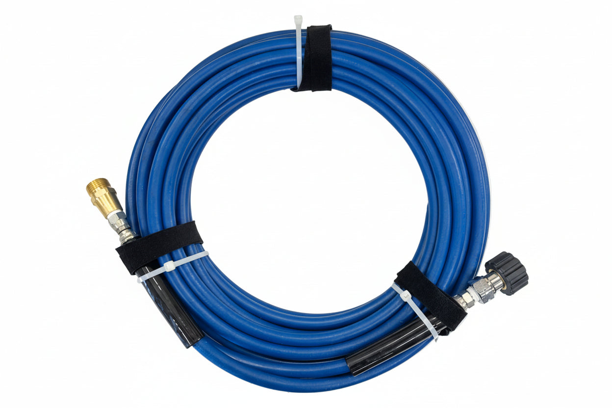 AR blue pressure washer hose for hood cleaners