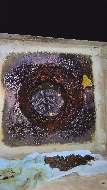 Scraper for cleaning exhaust fans