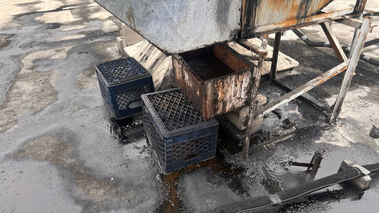 Restaurant roof covered in grease