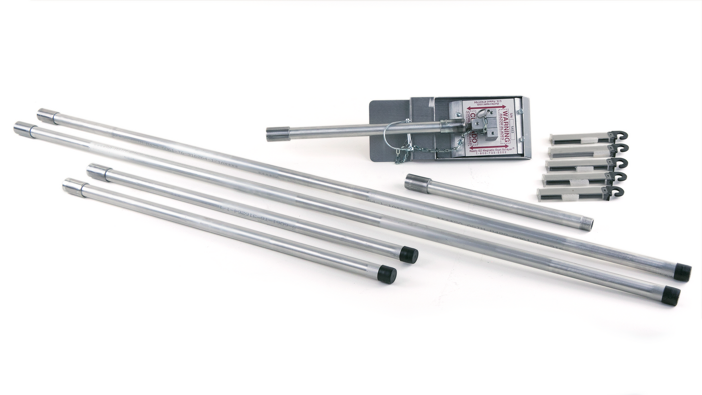 Magnetic Duct Scraper PACK With Extension Poles (CHOOSE SIZE 2" or 4")