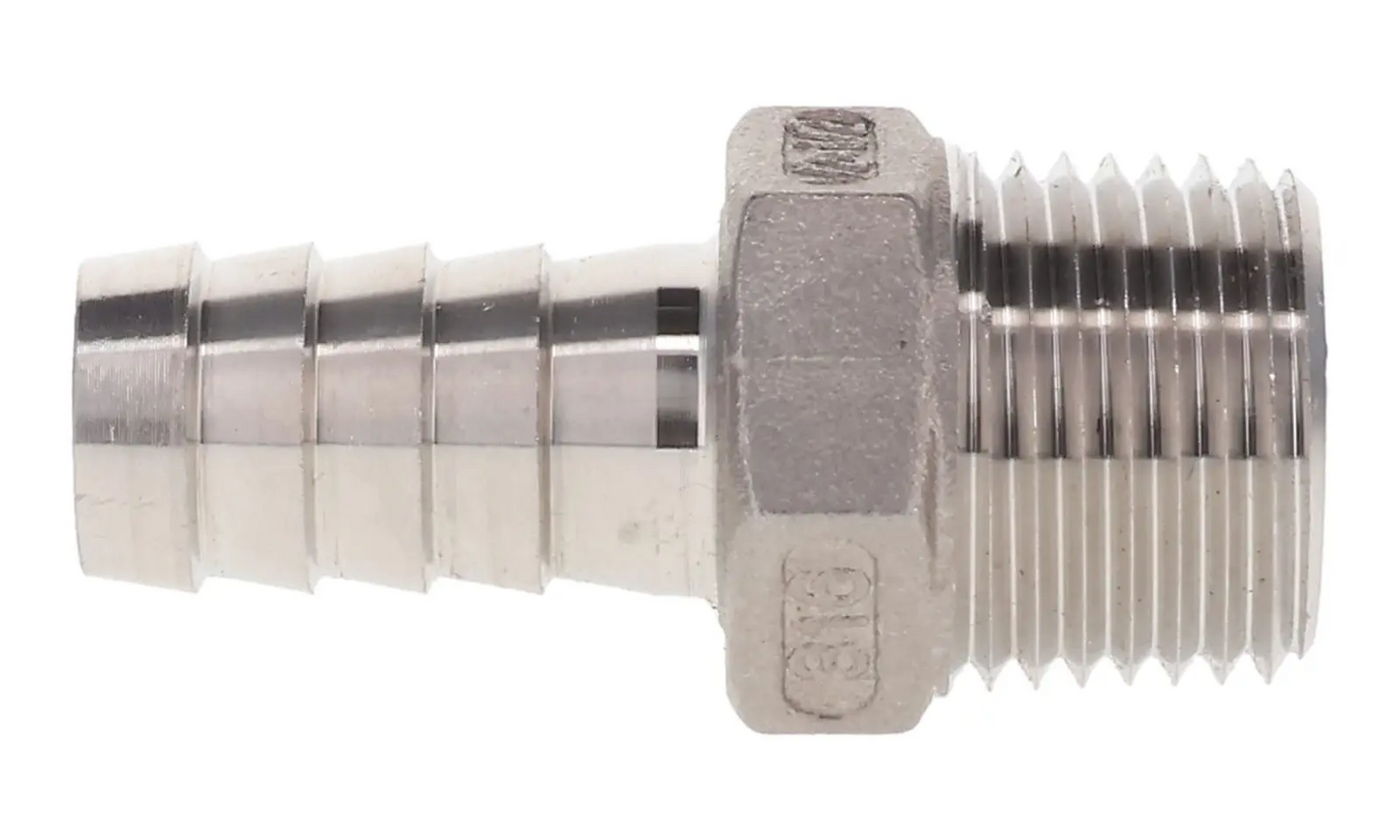 Hose Barb - 1/4' Pipe Stainless Steel SS (CHOOSE STYLE)