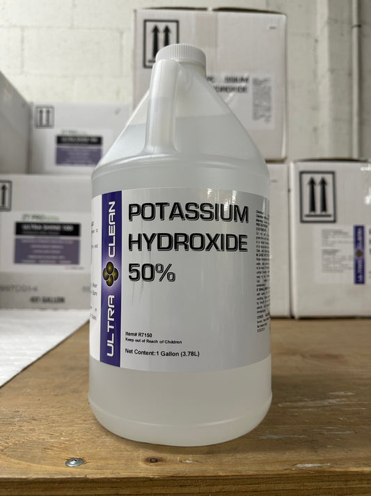 Potassium hydroxide for making kitchen exhaust degreaser
